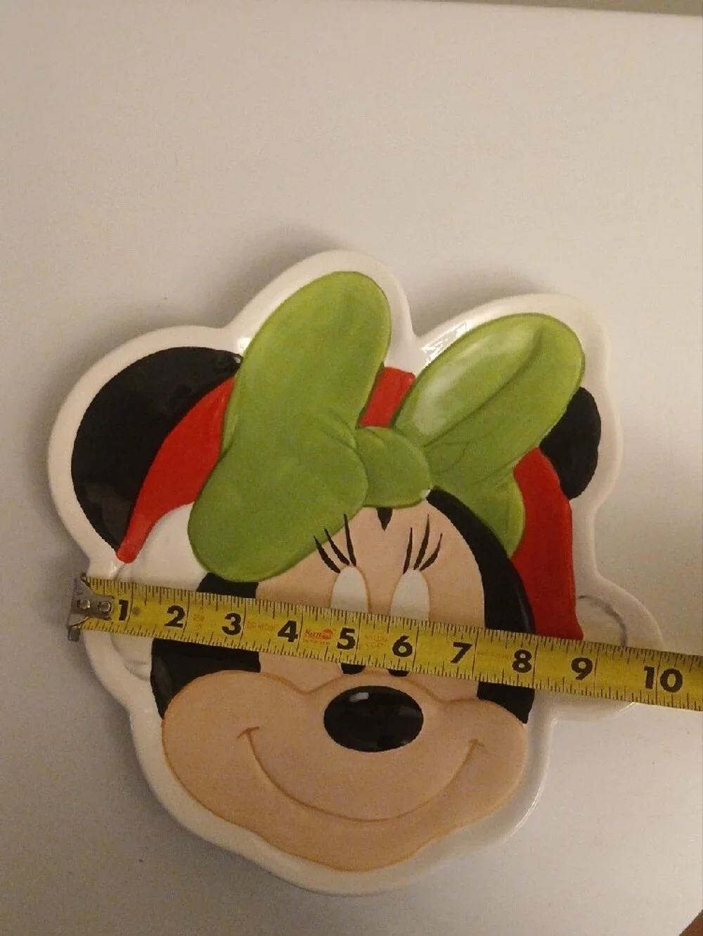 Disney White Decorative Plate with Black Markings